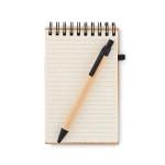 SONORABAM A6 bamboo notepad with pen Black