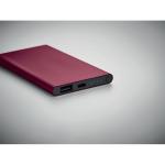 POWERFLAT C 4000mAh Powerbank Typ C Bordeaux