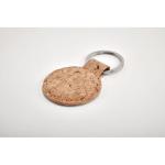 CINCIN Round cork key ring Fawn