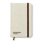 DIN A6 Notizbuch mit Canvas Beige