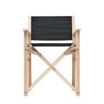 RIMIES Foldable wooden beach chair Black