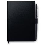 NOTALUX A6 notebook with pen 72 lined Black