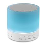 ROUND WHITE Round wireless speaker LED White