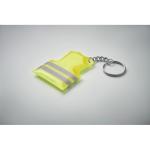 VISIBLE RING Key ring with reflecting vest Neon yellow