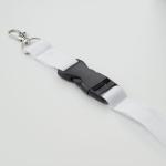 WIDE LANY Lanyard with metal hook 25mm White