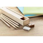 TODO SET Stationery set in wooden box Timber