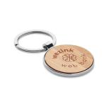 BALLARAT Round key ring metal bamboo Timber