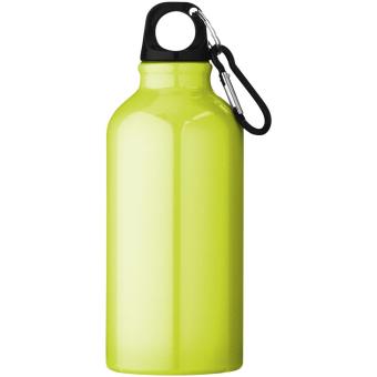 Oregon 400 ml Aluminium Trinkflasche mit Karabinerhaken Neongelb