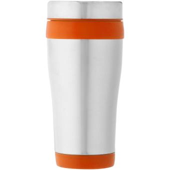 Elwood 410 ml insulated tumbler, silver Silver, orange