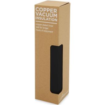 Marka 600 ml Kupfer-Vakuum Isolierflasche mit Metallschlaufe Schwarz