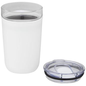 Bello 420 ml glass tumbler with recycled plastic outer wall White