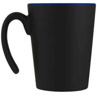 Oli 360 ml Keramikbecher mit Henkel, blau Blau,schwarz