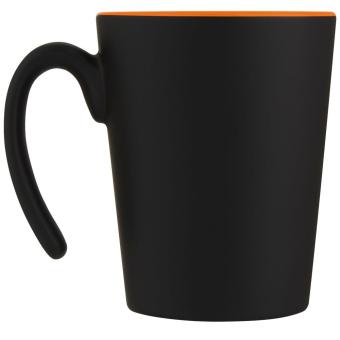 Oli 360 ml ceramic mug with handle Orange/black
