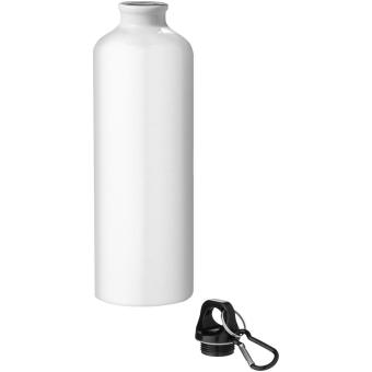 Oregon 770 ml RCS-zertifizierte Trinkflasche aus recyceltem Aluminium mit Karabinerhaken Weiß