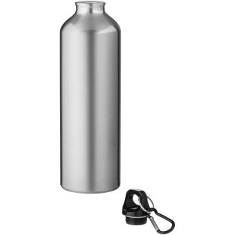 Oregon 770 ml RCS certified recycled aluminium water bottle with carabiner Silver