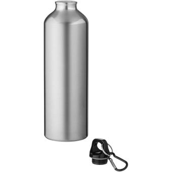 Oregon 770 ml RCS-zertifizierte Trinkflasche aus recyceltem Aluminium mit Karabinerhaken Silber