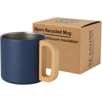 Bjorn RCS-zertifizierter Becher aus recyceltem Edelstahl mit Kupfer-Vakuumisolierung, 360 ml 