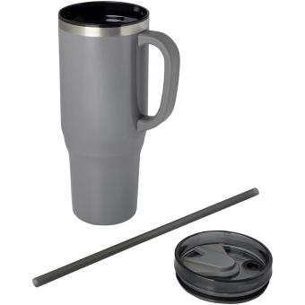 Melbourne 1200 ml RCS certified insulated tumbler with straw Convoy grey