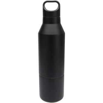 Odessy 600 ml Isolierflasche und 300 ml Becher aus RCS recyceltem Edelstahl Schwarz