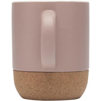 Billie 300 ml ceramic mug with cork details and matt finish Slate pink
