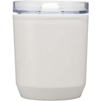 Hudson 180 ml doppelwandiger Becher aus recyceltem Kunststoff Weiß