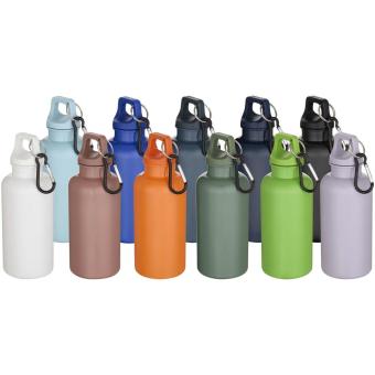Oregon 400 ml einfarbige RS-zertifizierte Trinkflasche aus recyceltem Kunststoff mit Karabinerhaken Altrosa