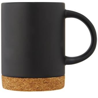 Neiva 425 ml ceramic mug with cork base Black