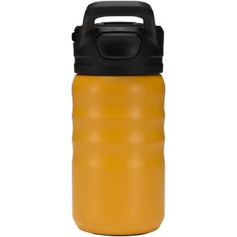 Knox 350 ml RCS recycled double wall stainless steel sport bottle with flip straw Yellow