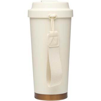Hampton 480 ml RCS recycled stainless steel double wall vacuum insulated tumbler Cream