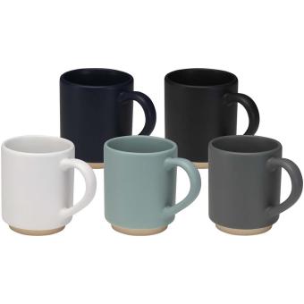 Camilla 180 ml stackable ceramic mug with matte finish Convoy grey