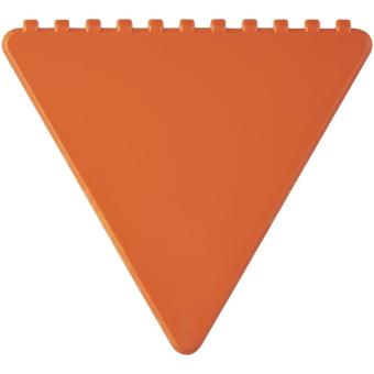Frosty triangular recycled plastic ice scraper Orange