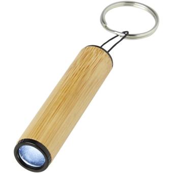 Cane bamboo key ring with light Nature