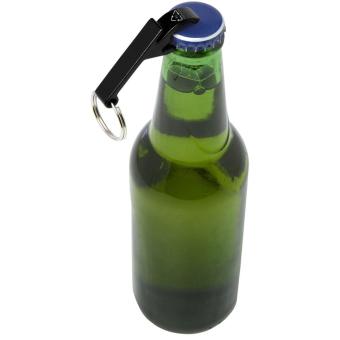 Tao RCS recycled aluminium bottle and can opener with keychain Black