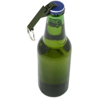 Tao RCS recycled aluminium bottle and can opener with keychain Green