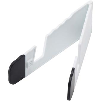 Buna recycled plastic foldable tablet and phone stand White