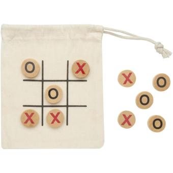 Whorl Tic-Tac-Toe Spiel aus Holz Natur