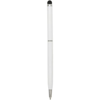 Ore aluminium ballpoint pen with stylus (blue ink) White