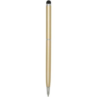 Ore aluminium ballpoint pen with stylus (blue ink) Champagne