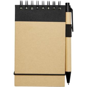 Zuse A7 recycled jotter notepad with pen, nature Nature,black
