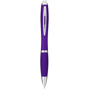 Nash ballpoint pen with coloured barrel and grip Lila
