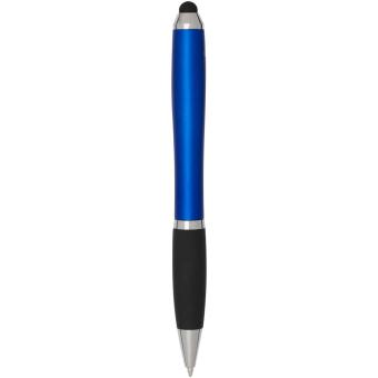Nash RCS recycled plastic stylus ballpoint pen with coloured barrel and black grip (black ink) Dark blue