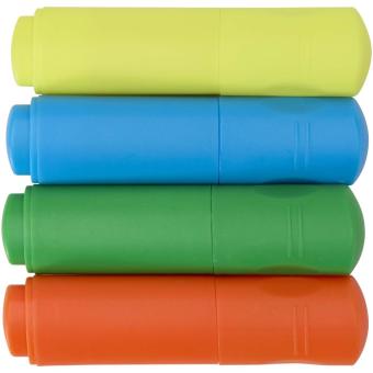 Mini recycled plastic highlighter set Multicolor