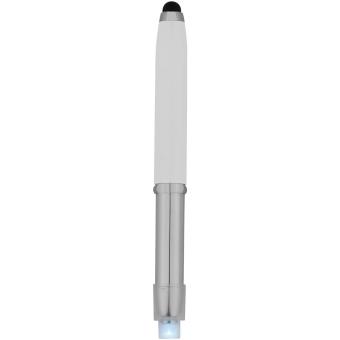 Xenon Stylus Kugelschreiber mit LED Licht Weiß/silber