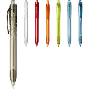Vancouver recycled PET ballpoint pen (black ink) Transparent
