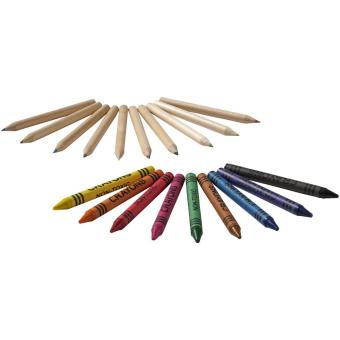 Lucky 19-piece coloured pencil and crayon set Nature