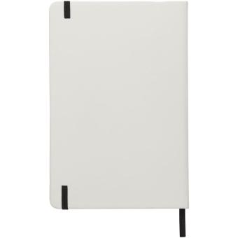 Spectrum A5 white notebook with coloured strap White/black