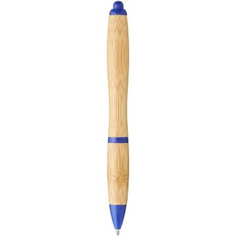 Nash Kugelschreiber aus Bambus Natur/Marine