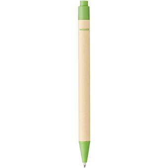 Berk recycled carton and corn plastic ballpoint pen Green