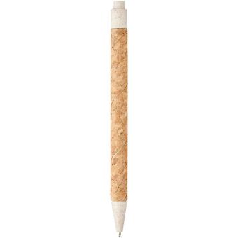 Midar cork and wheat straw ballpoint pen Nature cream