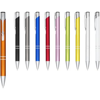 Moneta anodized aluminium click ballpoint pen White